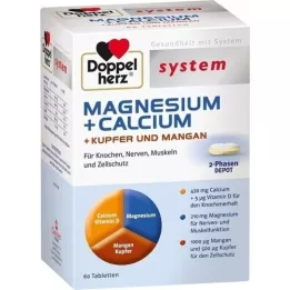 DOPPELHERZ Magnésium + calc. + Cuivre + manganèse syst.tab., 60 pc