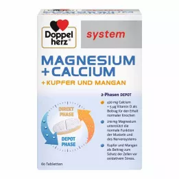 DOPPELHERZ Comprimés de magnésium + calcium + cuivre + manganèse, 60 pièces
