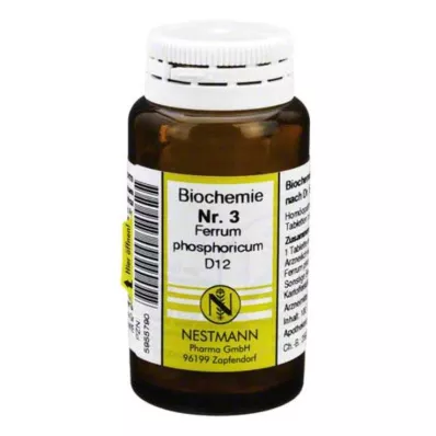BIOCHEMIE 3 comprimés de Ferrum phosphoricum D 12, 100 pcs BIOCHEMIE 3 comprimés de Ferrum phosphoricum D 12, 100 pcs