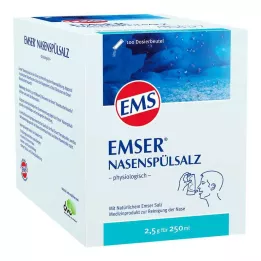 EMSER Sel de rinçage nasal en flacon physiologique, 100 pcs