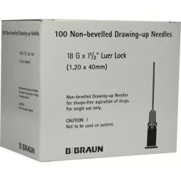STERICAN Canules 18 Gx1 1/2 1,1x40 émoussées, 100 pcs