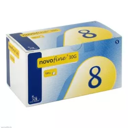 NOVOFINE 8 canules 0,30x8 mm, 100 pièces