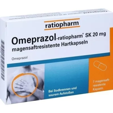 Oméprazoleratiopharm SK 20 mg gastrique saftr.harps., 7 pc