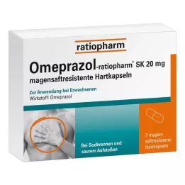 OMEPRAZOL-ratiopharm SK 20 mg gélules gastro-résistantes, 7 pcs