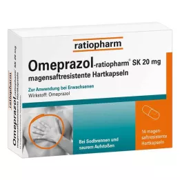 OMEPRAZOL-ratiopharm SK 20 mg gélules gastro-résistantes, 14 pcs