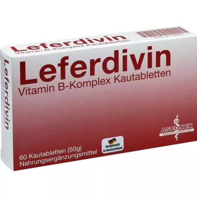 LEFERDIVIN Comprimés à croquer de complexe de vitamine B, 60 pcs LEFERDIVIN Comprimés à croquer de complexe de vitamine B, 60 pcs