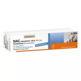 NAC-ratiopharm akut 600 mg comprimés effervescents expectorants contre la toux, 20 pcs