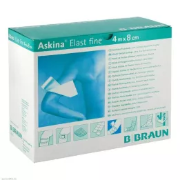 ASKINA Bande fine élastique 8 cm x 4 m en vrac, 20 pièces
