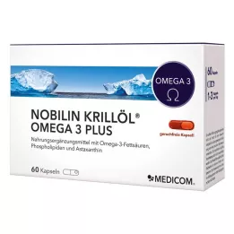 NOBILIN Capsules dhuile de krill Omega-3 Plus, 60 pièces