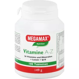 MEGAMAX Vitamines A-Z + Q10 + comprimés de lutéine, 100 pc
