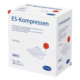 ES-KOMPRESSEN stérile 5x5 cm paquet de 12, 20X5 pcs