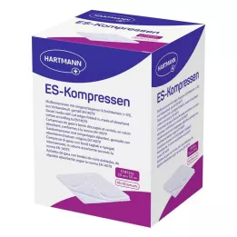 ES-KOMPRESSEN stérile 7,5 x 7,5 cm, lot de 12, 10 x 10 pièces