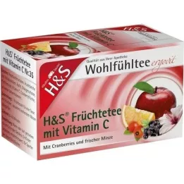 H&amp;S fruits avec sac de filtre en vitamine C, 20x2,7 g