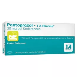 PANTOPRAZOL-1A Pharma 20 mg pour brûlures destomac msr.Tab., 14 pcs