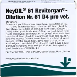 NEYDIL 61 DILUTION DE LÉVITORGAN N ° 61 D4 PRO VET., 5x2 ml