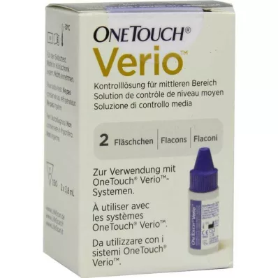 ONE TOUCH Solution de contrôle moyenne Verio, 2X3,8 ml ONE TOUCH Solution de contrôle moyenne Verio, 2X3,8 ml