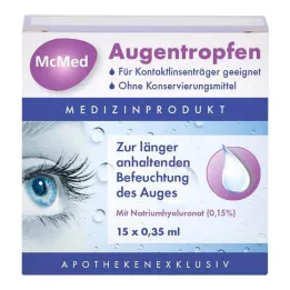 MCMED Pipettes unidoses pour collyre, 15X0,35 ml