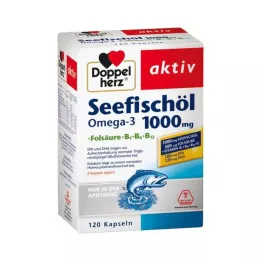 DOPPELHERZ Huile de poisson de mer Omega-3 1 000 mg + Fol.Caps., 120 pcs