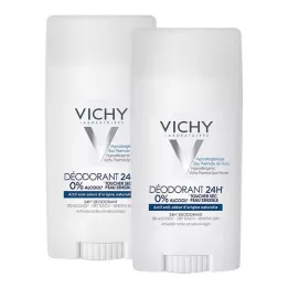 VICHY DEO Stick apaisant pour la peau, 2X40 ml