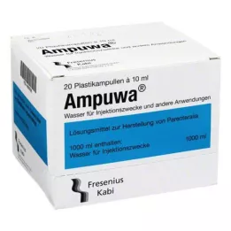 AMPUWA Ampoules en plastique pour solution injectable/perfusion, 20X10 ml