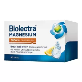 BIOLECTRA Magnésium 365 mg fortissimum citron, 40 pcs