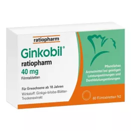 GINKOBIL-ratiopharm 40 mg comprimés pelliculés, 60 pcs