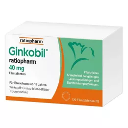 GINKOBIL-ratiopharm 40 mg comprimés pelliculés, 120 pcs