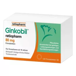 GINKOBIL-ratiopharm 80 mg comprimés pelliculés, 120 pcs
