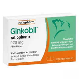 GINKOBIL-ratiopharm 120 mg comprimés pelliculés, 30 pcs