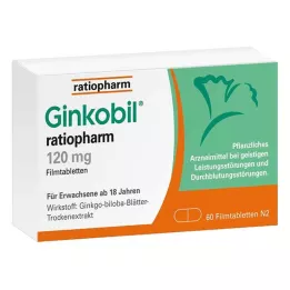 GINKOBIL-ratiopharm 120 mg comprimés pelliculés, 60 pcs