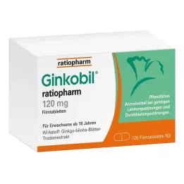 GINKOBIL-ratiopharm 120 mg comprimés pelliculés, 120 pcs