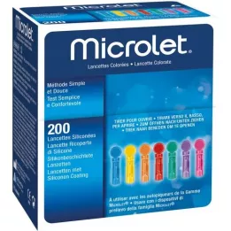 MICROLET Lanzetten colored, 200 pc
