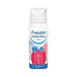 FRESUBIN ENERGY Fibre DRINK Bouteille à boire aux fraises, 4X200 ml