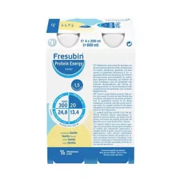 FRESUBIN PROTEIN Énergie DRINK Bouteille à boire à la vanille, 4X200 ml