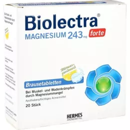 BIOLECTRA Magnésium 243 mg de citron fort br.-tabl., 20 pc