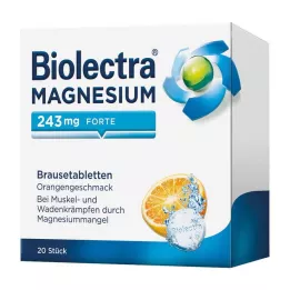 BIOLECTRA Magnésium 243 mg forte Comprimés effervescents orange, 20 pcs