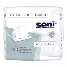 SENI Alèse de protection de lit Soft Basic 40x60 cm, 30 pièces
