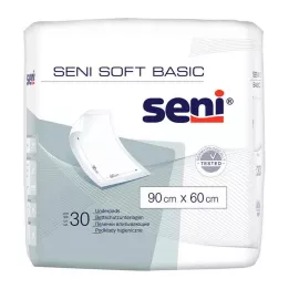 SENI Alèse de protection de lit Soft Basic 60x90 cm, 30 pièces