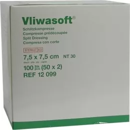 VLIWASOFT SLIT Compresse 7,5x7,5 cm stérile 4L., 50x2 pc