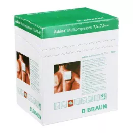 ASKINA Compresses de gaze stériles 7,5x7,5 cm, 25X2 pcs