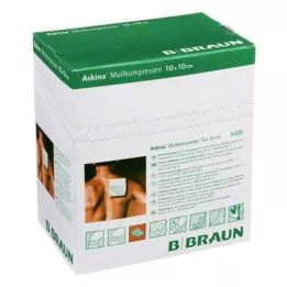 ASKINA Compresses de gaze 10x10 cm stériles, 25X2 pcs
