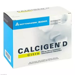 CALCIGEN D Citro 600 mg/400 I.E. comprimés à croquer, 200 pcs