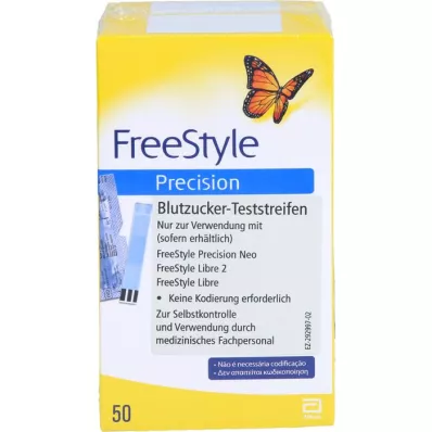 FREESTYLE Bandelettes de test de glycémie de précision sans codage, 100 pièces FREESTYLE Bandelettes de test de glycémie de précision sans codage, 100 pièces