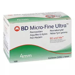 BD MICRO-FINE+ 4 aiguilles pour stylo 0,23 x 4 mm, 100 pièces
