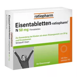 EISENTABLETTEN-ratiopharm N 50 mg comprimés pelliculés, 100 pcs