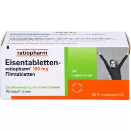 EISENTABLETTEN-ratiopharm 100 mg comprimés pelliculés, 50 pièces