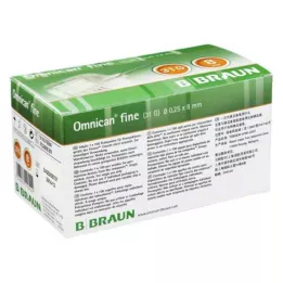 OMNICAN Canule fine pour stylo 31 G 0,25 x 8 mm, 100 pièces