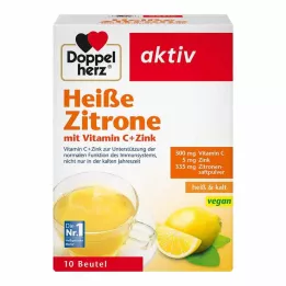 DOPPELHERZ Granulés de vitamine C et zinc au citron chaud, 10 pièces