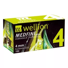 WELLION MEDFINE plus aiguilles pour stylo 4 mm, 100 pièces