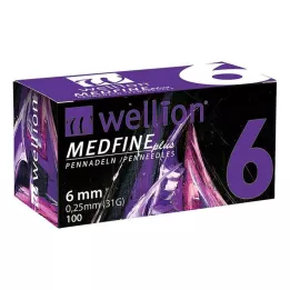WELLION MEDFINE plus aiguilles pour stylo 6 mm, 100 pièces